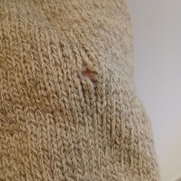 Vintage Eddie Bauer 100% Wool Button Down Sweater Vest Unisex Size Medium Beige - Picture 9 of 10